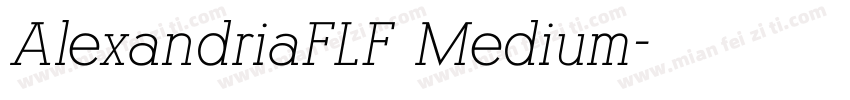 AlexandriaFLF Medium字体转换